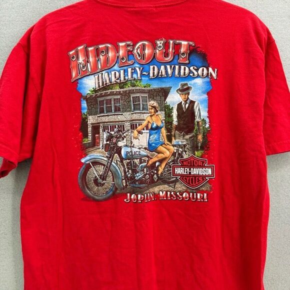 Harley Davidson Men's Red Harley-Davidson Bonnie and Clyde T-Shirt Size Large - Picture 5 of 8